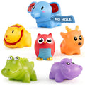 Hely Cancy Infant Bath Toys 18 Months+ – No Hole, Soft Rubber Animal Bathtub Toys, Dishwasher Safe