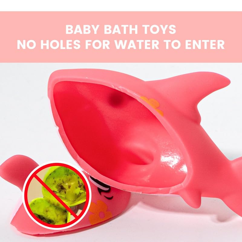 Hely Cancy No Hole Bath Toys for Babies 1.5+ Years - Soft, Safe, Colorful Animal Tub Toys