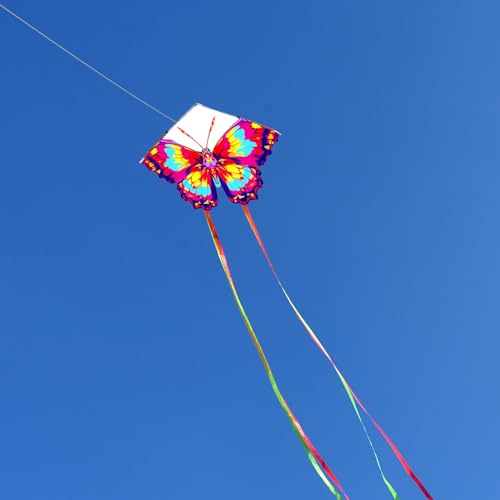HENGDA KITE 2-Pack Butterfly Kite for Beginners - Easy to Fly, Nylon, Pink, 53 inch