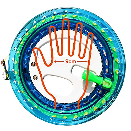 HENGDA KITE 7.2-Inch Kite Line Winder with Lock and Steel Bearings – Pre-Wound 650ft 60lb Line