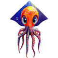 HENGDA KITE Octopus Kite – 37x65 Inch, Easy to Fly for Kids and Adults