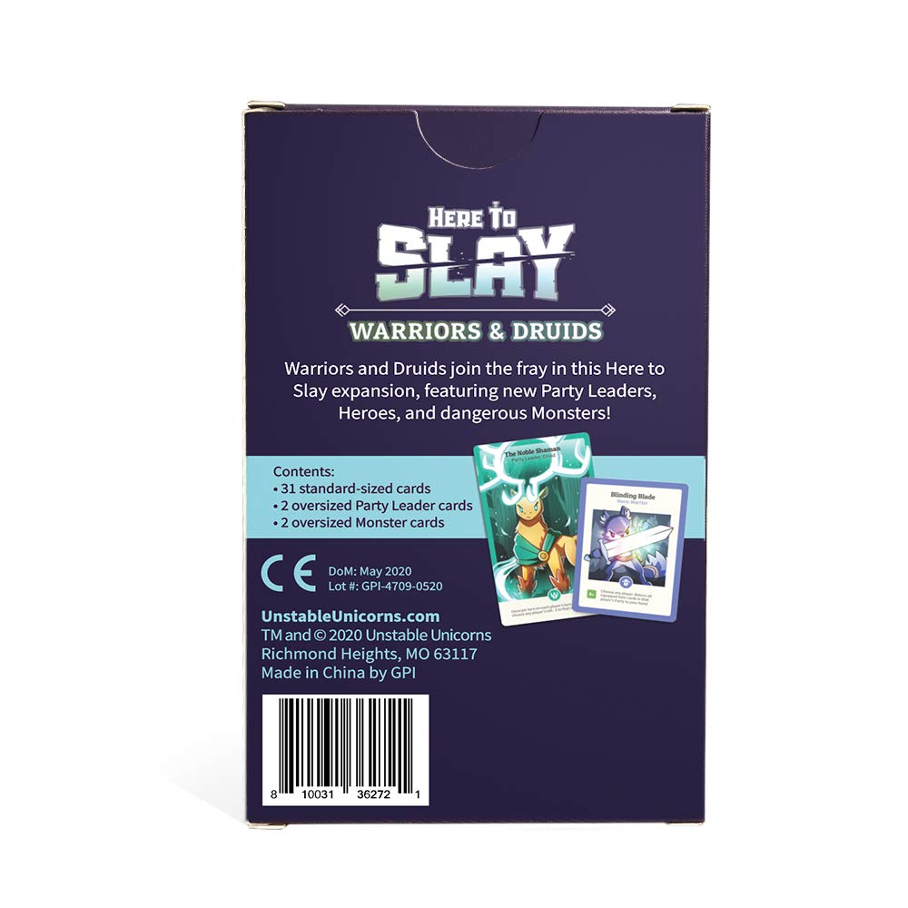 Here to Slay Warriors & Druids Expansion Pack – Add Warrior and Druid Classes to Your Base Game