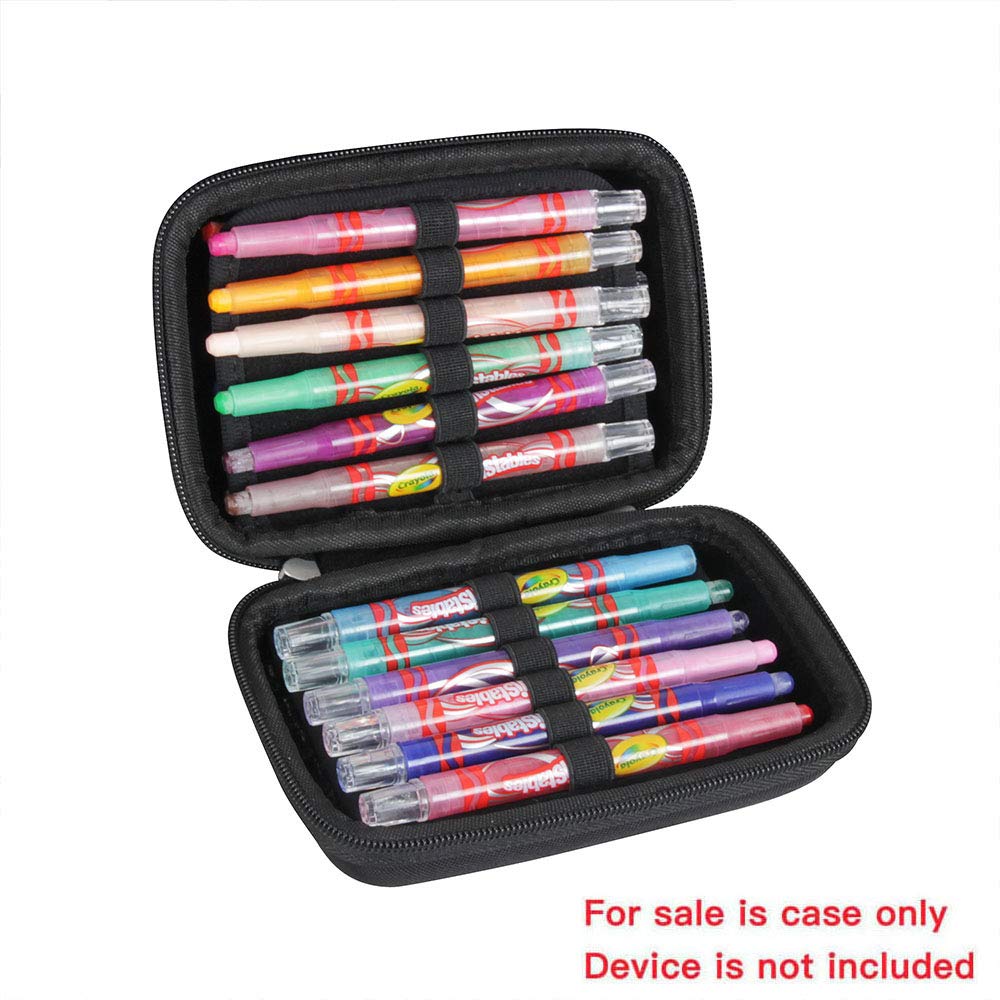Hermitshell Hard EVA Travel Case for Crayola Mini Twistables Crayons (24 Count) – Black