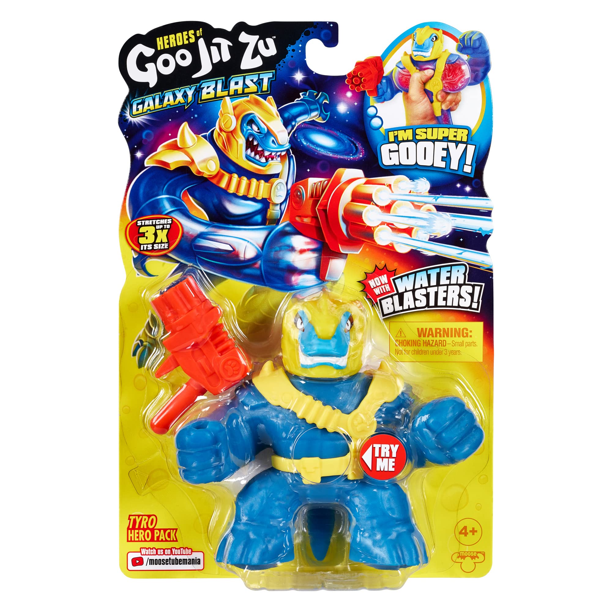 Heroes of Goo Jit Zu Galaxy Blast Tyro Hero Pack with Water Blaster - Super Gooey Action Figure