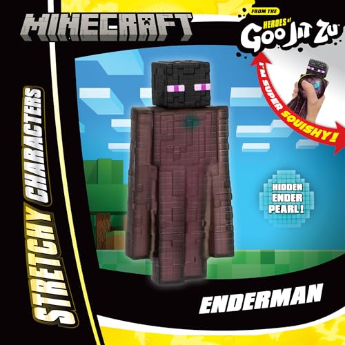Heroes of Goo Jit Zu Minecraft Enderman Stretchy Figure with Hidden Ender Pearl, Stretches 3x Size