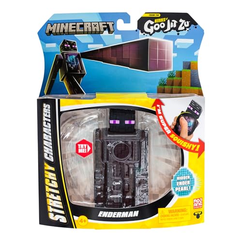 Heroes of Goo Jit Zu Minecraft Enderman Stretchy Figure with Hidden Ender Pearl, Stretches 3x Size
