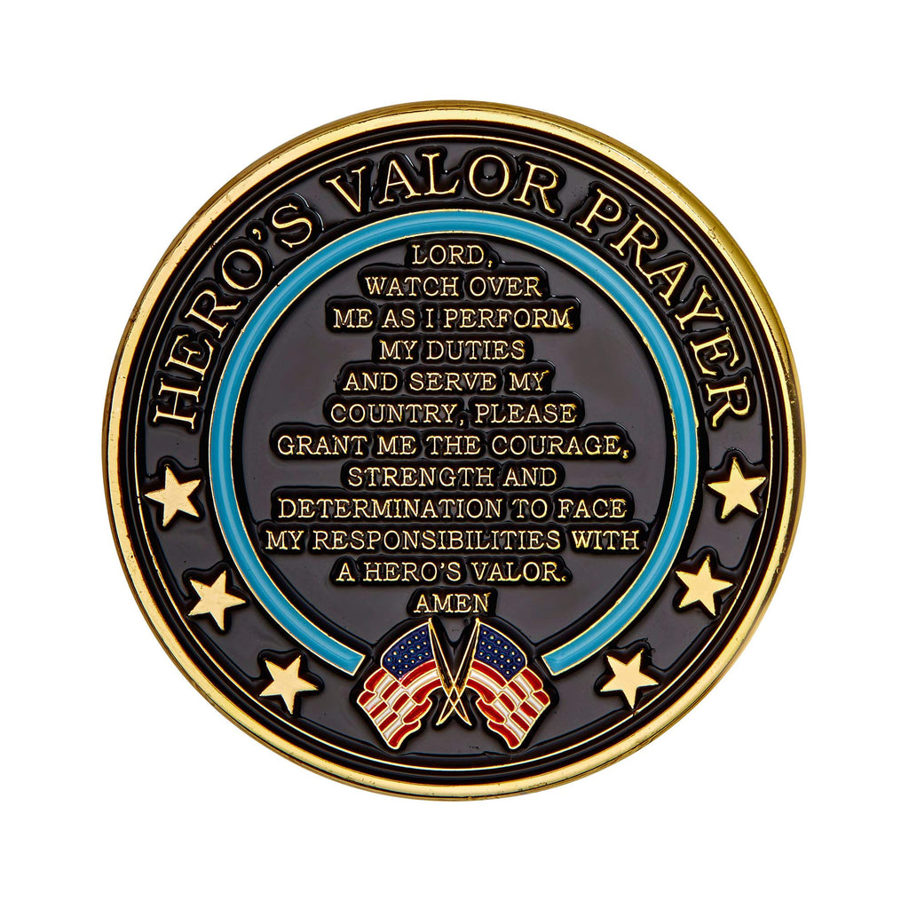 Hero's Valor United States Coast Guard Challenge Coin – Single Coin with Protective Pouch