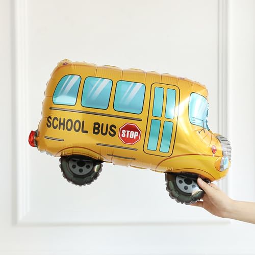 Heukikt 5-Pack School Bus Foil Balloons – 13.8x21.7in Back to School Decorations for Classroom Welcome Party