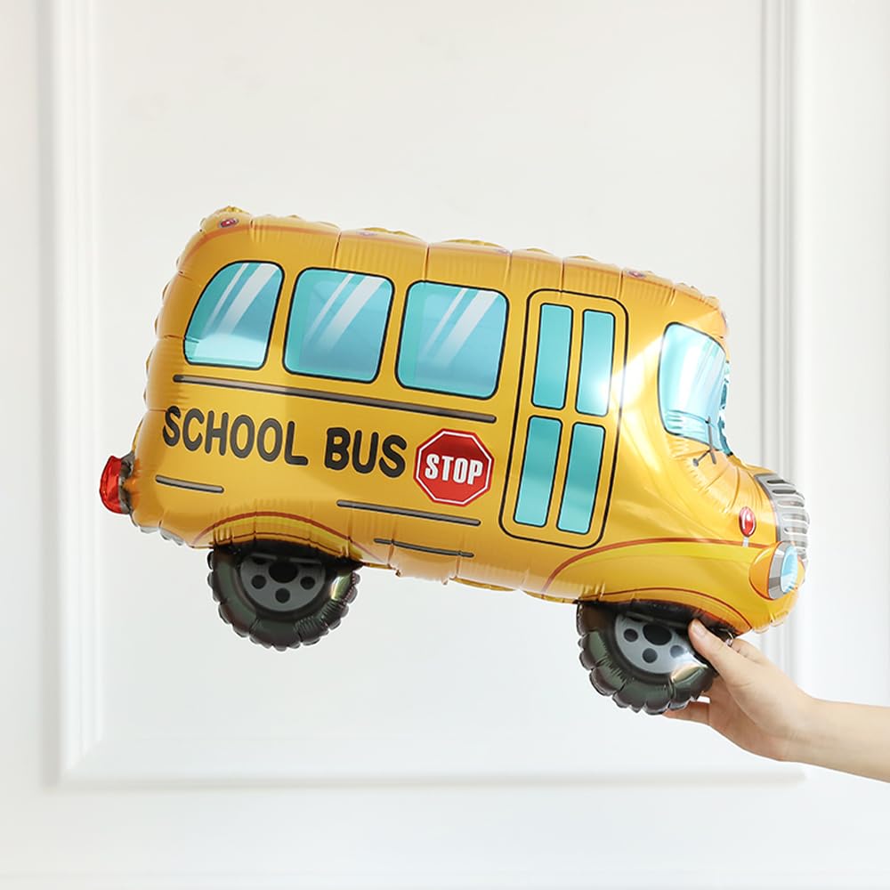 Heukikt 5-Pack School Bus Foil Balloons – 13.8x21.7in Back to School Decorations for Classroom Welcome Party