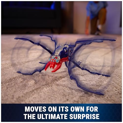 HEX Bots Skitter Bot Spider - Autonomous Robot Insect Toy for Kids Aged 4+, Indoor/Outdoor, Red