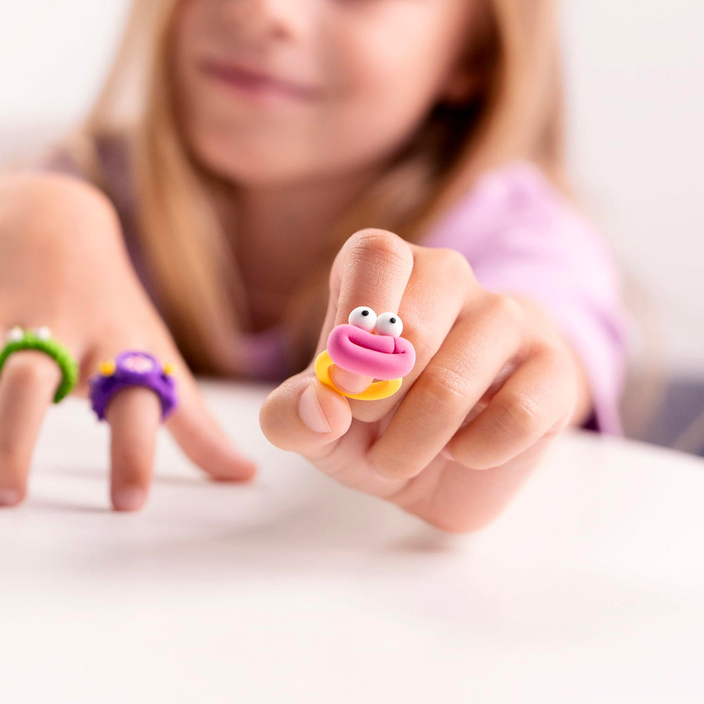 HEY CLAY Bijou Alien Rings Clay Kit – Air-Dry Clay with Interactive App for Kids 3+