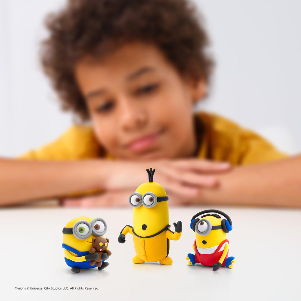 HEY CLAY Minions Modeling Clay for Kids – 5 Cans, Tools, Interactive App (Ages 3+)