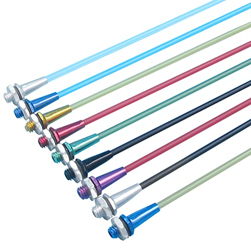 Heyiarbeit RC Antenna Tube Set - 5pcs Black Plastic Tubes with Aluminum Mounts for Boat, Vehicle