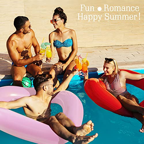 HeySplash Heart-Shaped Pool Float for Adults – 2-Pack Inflatable Pool Tubes, 110 cm, Supports Up to 200 kg