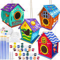 Heyzeibo 4-Pack Birdhouse Kit – Kids Build and Paint Their Own Wooden Bird Houses