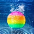 Hiboom 9 Inch Rainbow Diving Balls for Pool – Underwater Passing & Dribbling with Water Injector