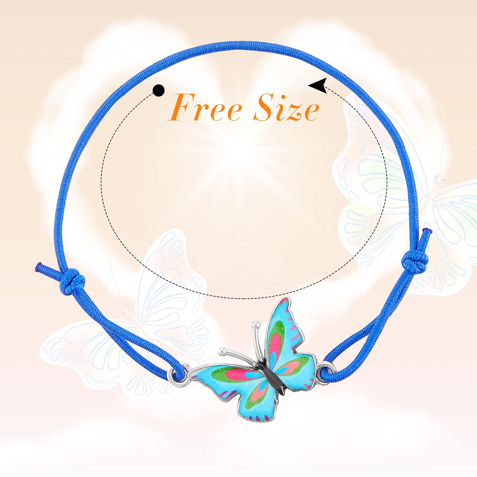 Hicarer 36-Pack Adjustable Woven Butterfly Friendship Bracelets for Kids Party Favors