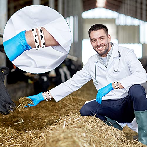 Hicarer Cow Print Rubber Slap Bracelets - 48 Pack, Silicone Western Party Favors