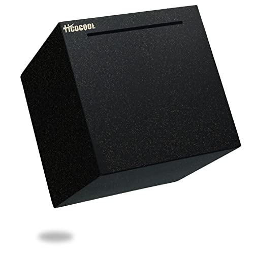 hicocool Starry Black Stainless Steel Piggy Bank – Must Break to Open, 4.72 Inches (Black)