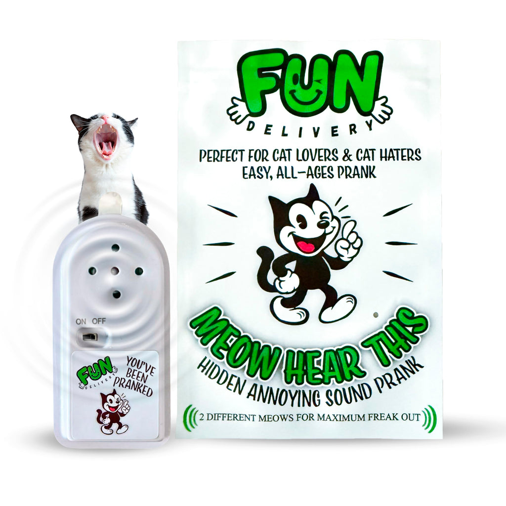 Hidden Cat Prank Noise Maker – Realistic Meowing Sound Device for Office Pranks & Gags