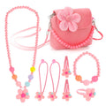 Hifot Kids Plush Jewelry Set with Handbag – Princess Dress-Up Set for Girls 3-8