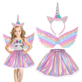 Hifot Unicorn Costume for Girls – Tutu Dress with Wings and Headband Set