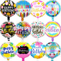 HILAVO 36-Pack 18-Inch Foil Birthday Balloons, 12 Patterns, Reusable Party Decor