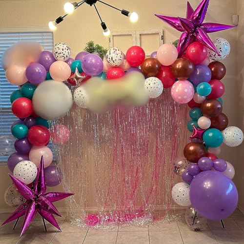 HILAVO 60-Piece Dog Paw Balloons Set – 12 Inch Pink, Purple & Teal Latex Balloons for Party Decor