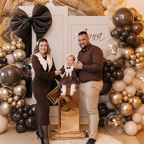 HILAVO 93-Piece Brown Balloon Arch Kit for Fall, Boho, and Baby Shower Parties