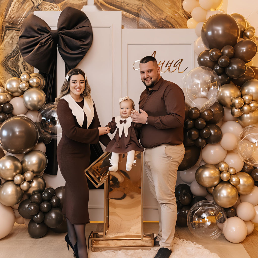 HILAVO 93-Piece Brown Balloon Arch Kit for Fall, Boho, and Baby Shower Parties