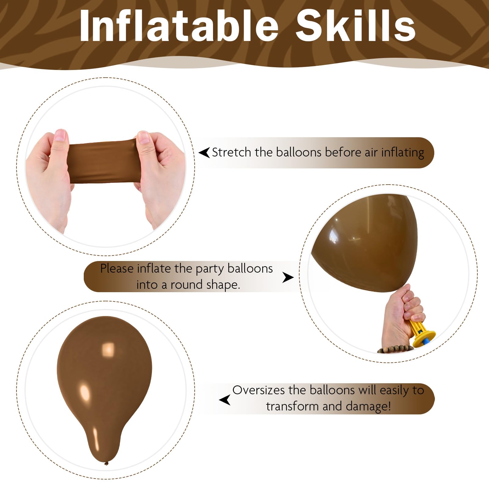 HILAVO 93-Piece Brown Balloon Arch Kit for Fall, Boho, and Baby Shower Parties