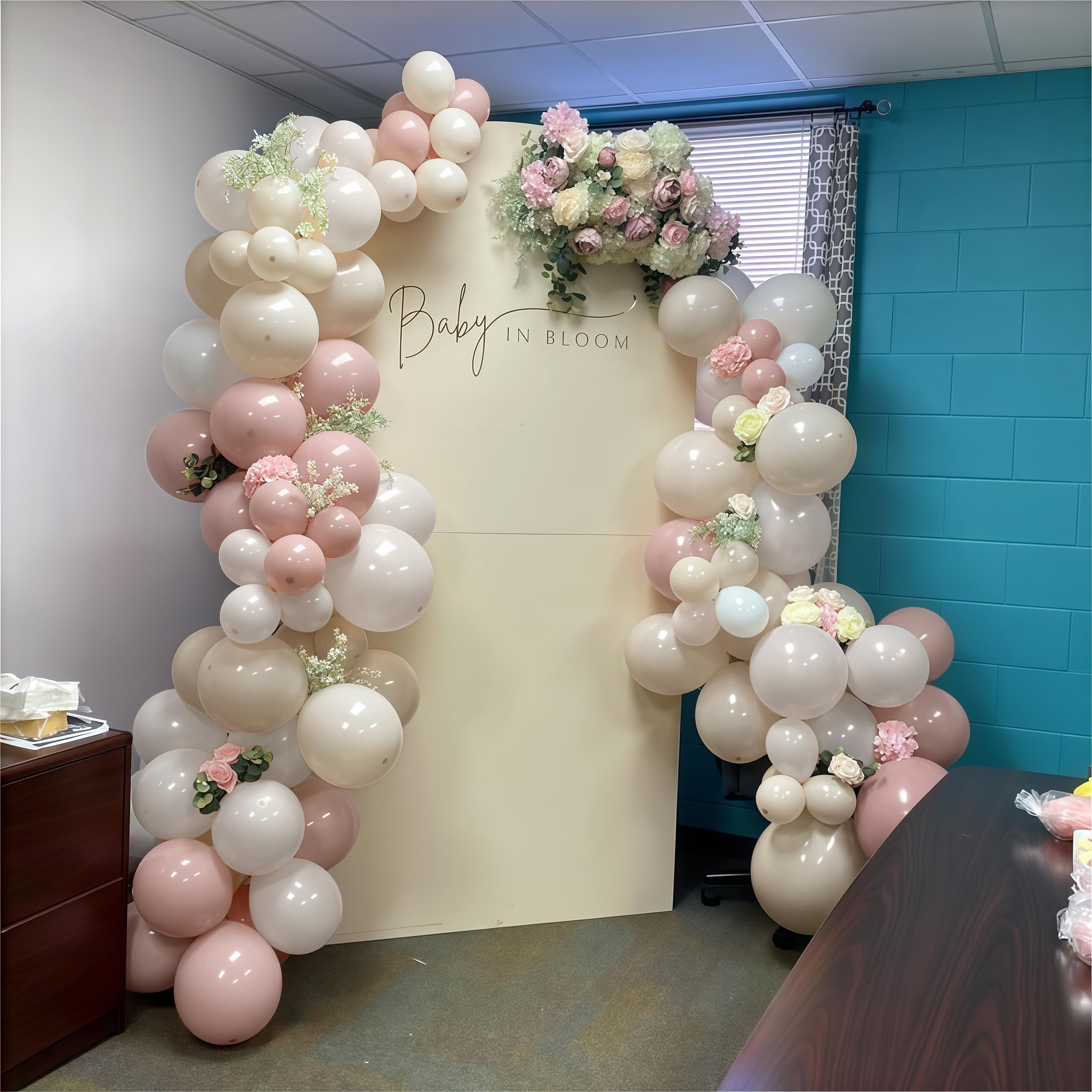 HILAVO Dusty Pink Balloons 60-Piece Set - Pastel Neutral Latex Balloons for Boho Birthday Wedding Baby Shower
