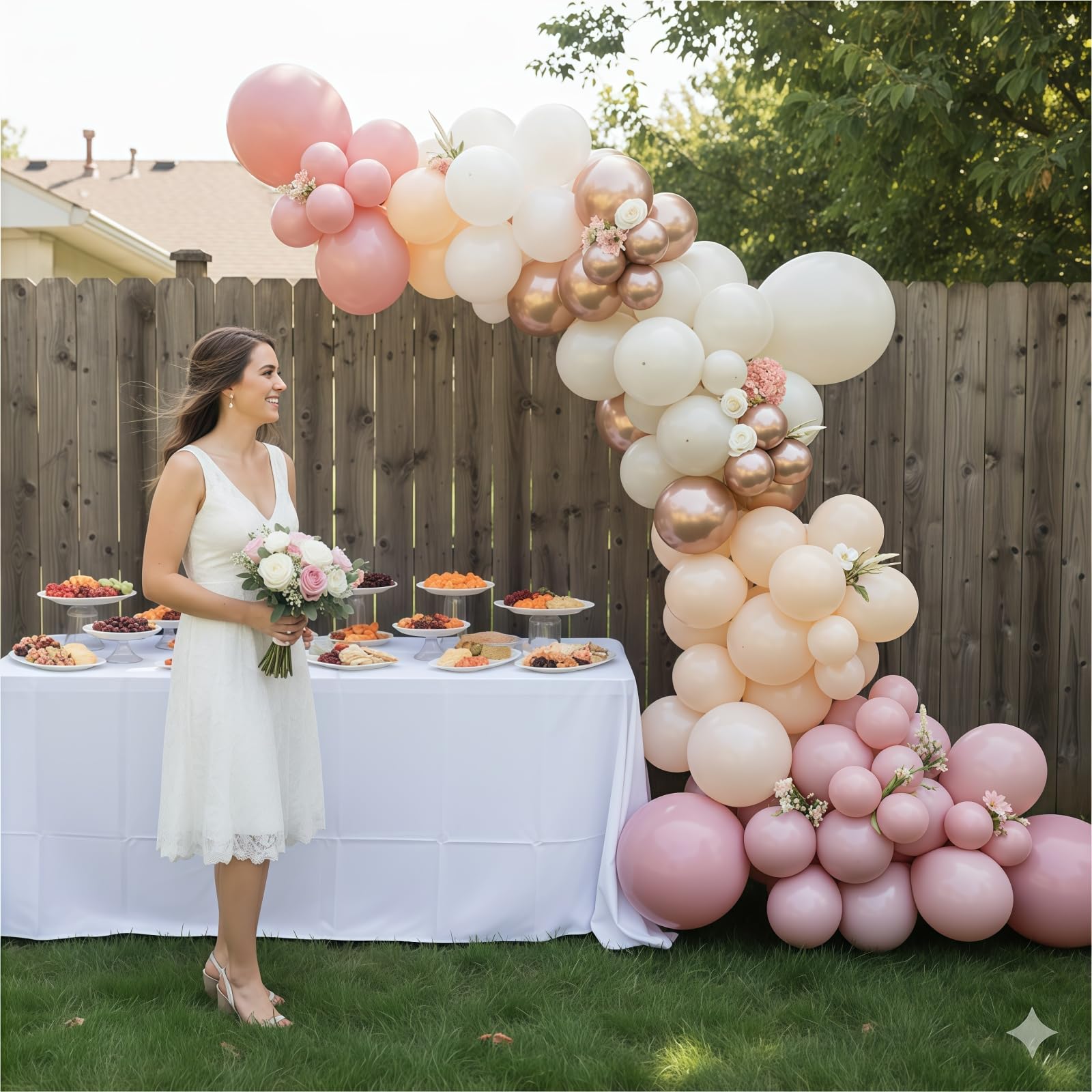 HILAVO Dusty Pink Balloons 60-Piece Set - Pastel Neutral Latex Balloons for Boho Birthday Wedding Baby Shower