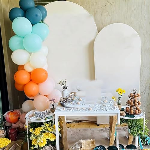 HILAVO Orange and Blue Balloon Arch Kit - 92 Latex Balloons for Party Decorations