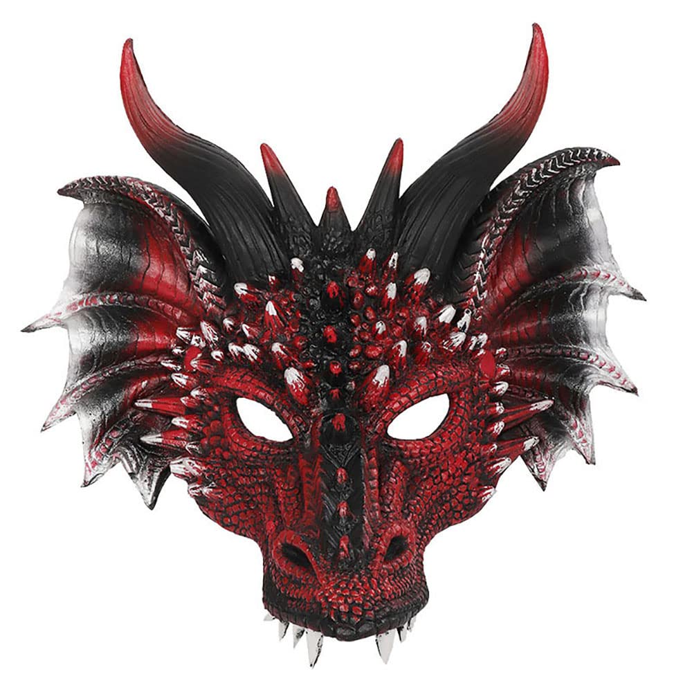 Himine Dragon's Head Cosplay Mask – Lightweight Foam Mask for Halloween and Parties