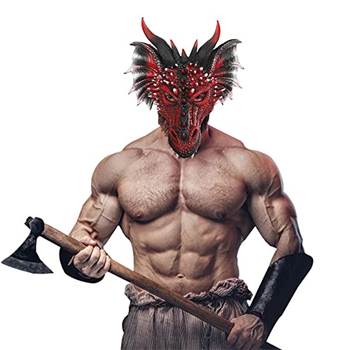 Himine Dragon's Head Cosplay Mask – Lightweight Foam Mask for Halloween and Parties
