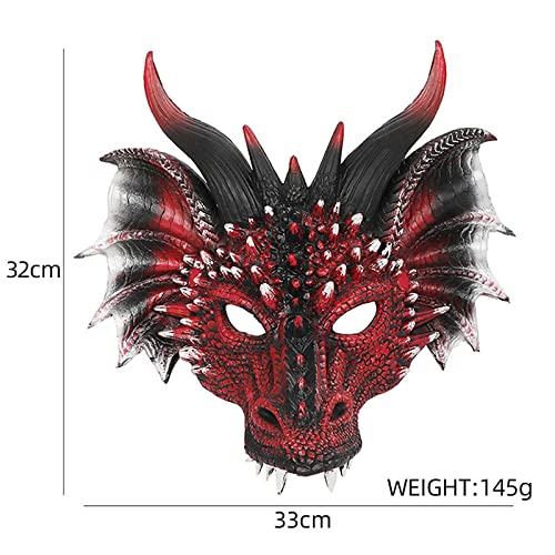 Himine Dragon's Head Cosplay Mask – Lightweight Foam Mask for Halloween and Parties
