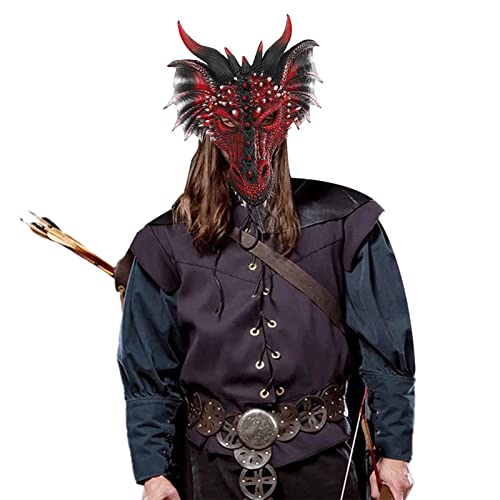 Himine Dragon's Head Cosplay Mask – Lightweight Foam Mask for Halloween and Parties