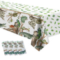 HIPVVILD Reptile Birthday Tablecloths - 4 Pack Disposable 54x108in Jungle Animal Party Cover