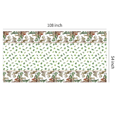 HIPVVILD Reptile Birthday Tablecloths - 4 Pack Disposable 54x108in Jungle Animal Party Cover