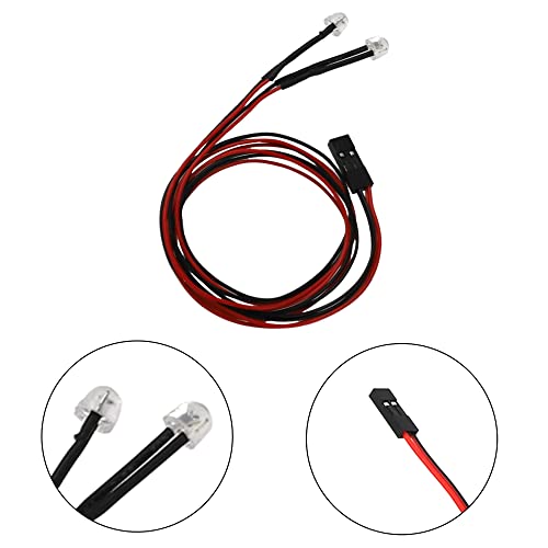 HIRCQOO 1/10 RC Crawler LED Headlights - 18mm & 20mm White LED Lamps for TRX-4, SCX10, Redcat Gen8