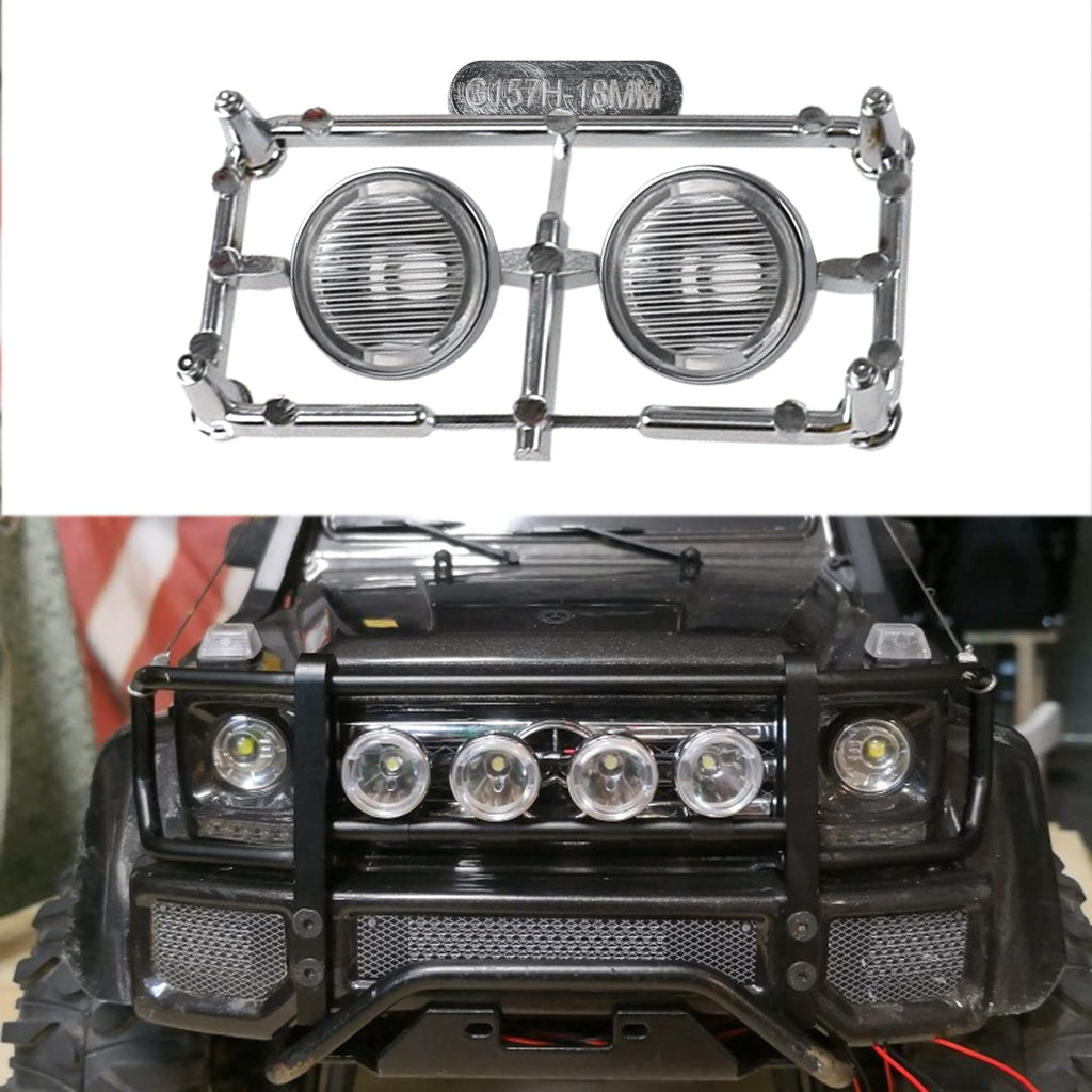 HIRCQOO 1/10 RC Crawler LED Headlights - 18mm & 20mm White LED Lamps for TRX-4, SCX10, Redcat Gen8