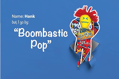 Hit-Hard Hank Stress Relief Doll - Boombastic Pop Pattern - Funny Gag Gift for Friends, Coworkers, and Family
