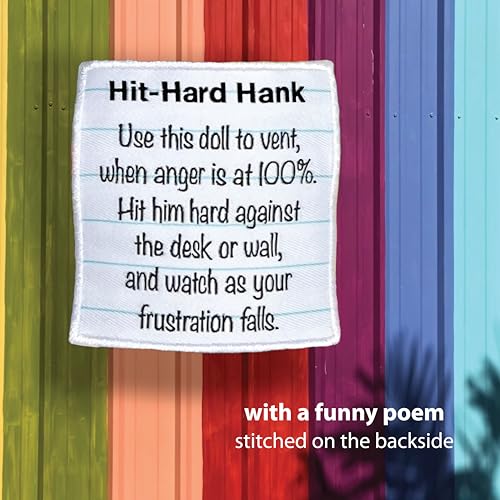 Hit-Hard Hank Stress Relief Doll - Boombastic Pop Pattern - Funny Gag Gift for Friends, Coworkers, and Family