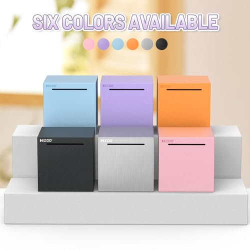 hizgo 4.7-Inch Stainless Steel Piggy Bank – Break-to-Access Savings Cube with Free Stickers
