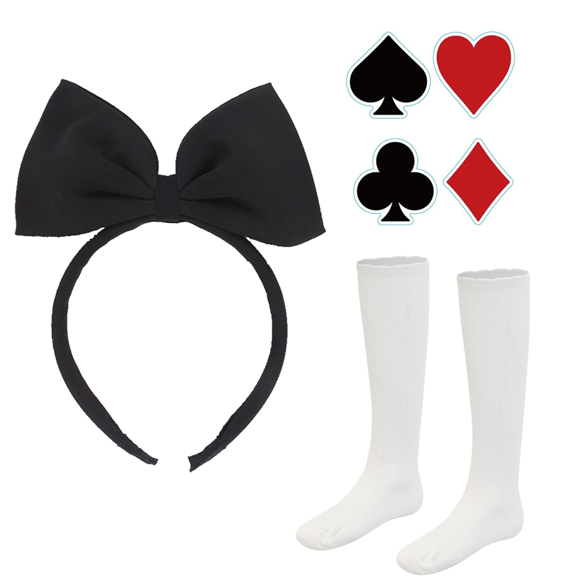 HMPRT Girls Halloween Costume Set – Blue Peter Pan Dress, Apron, Headband, Socks & Stickers