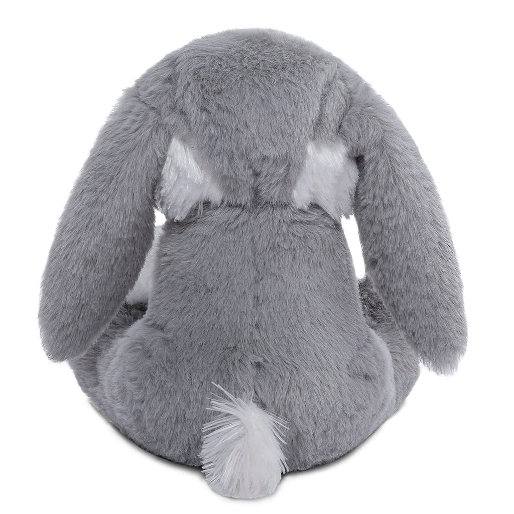 HO-EF 8.5" Gray Easter Bunny Plush – Soft Floppy-Eared Stuffed Animal with Machine Washable Design