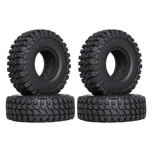 Hobbypark 1.0 Soft Rubber Rock Crawler Tires for 1/18 TRX4M and SCX24 – 4 Pack (52x20mm)