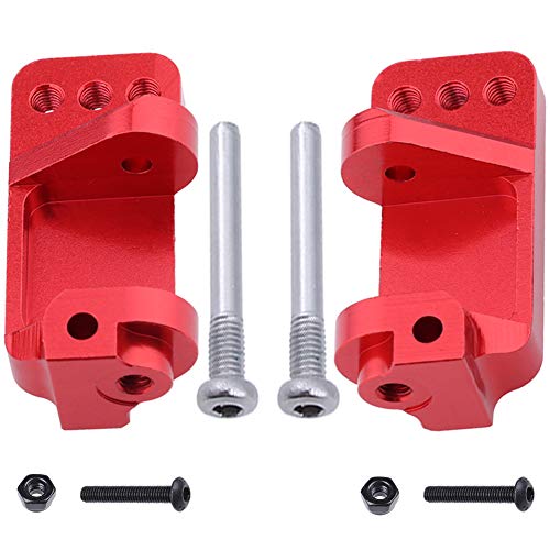 Hobbypark Aluminum Alloy Caster Blocks for 1/10 Traxxas 2WD Slash, Stampede, Rustler - Replacement Part 3632 (Red)