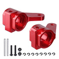 Hobbypark Aluminum Front Steering Blocks for Traxxas 1/10 Slash 2WD, Rustler, Stampede, Bandit (Red, 2Pcs)